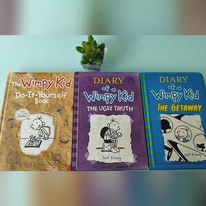 Diary Of A Wimpy Kid 3  Books Hardcover   Good Condition  By Jeff Kinney